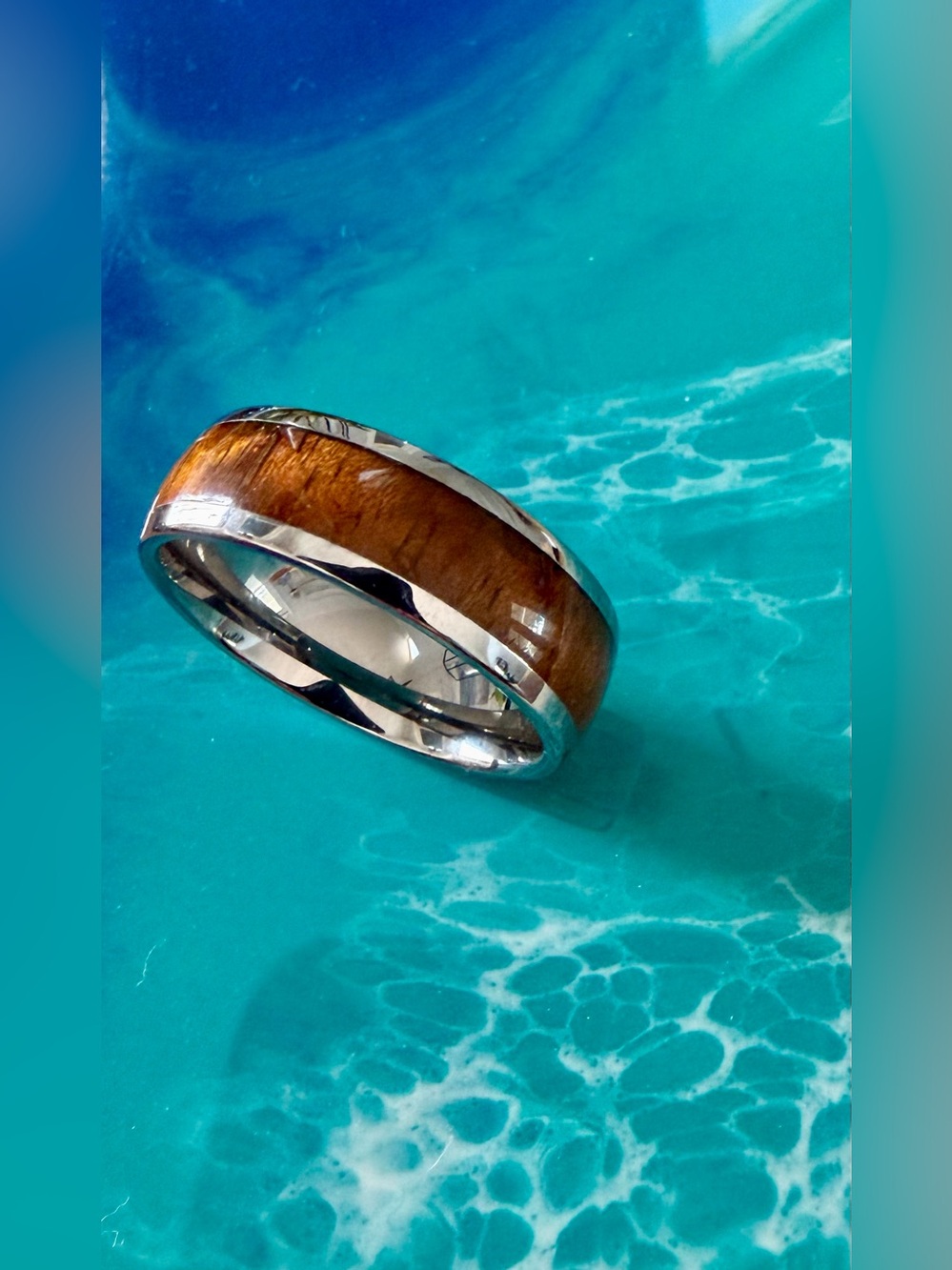 Men's Tungsten/Koa Wood  Ring 🔥